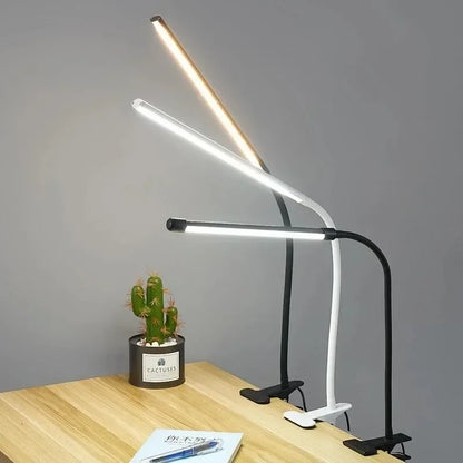 LED Reading Lamp USB Clamp 3 Modes 10 Brightness Gooseneck