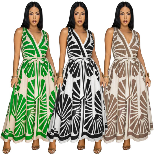 Aurora Bohemian Maxi Dress | V-Neck Evening Gown