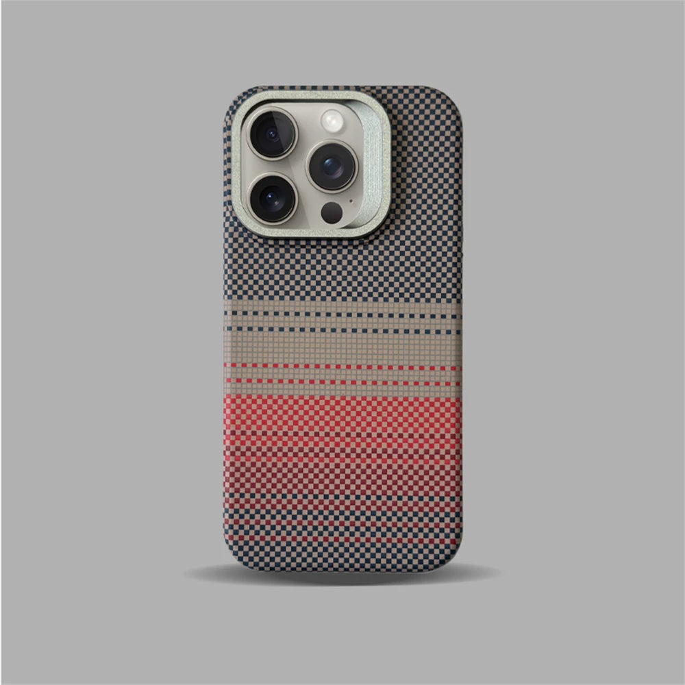 Carbon Fibre MagSafe iPhone Case Metal Lens Holder
