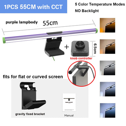 LED Monitor Light Remote Control Stepless Dimmable