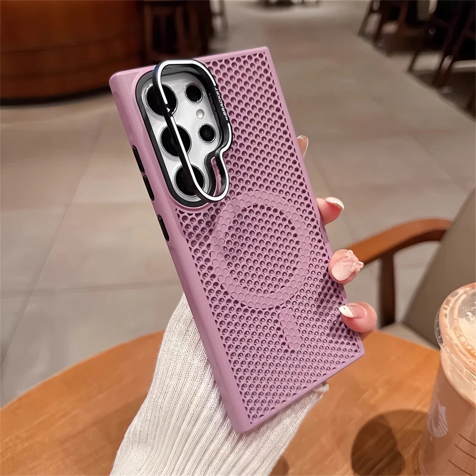 Luxury Breathable Mesh Samsung Galaxy MagSafe Case