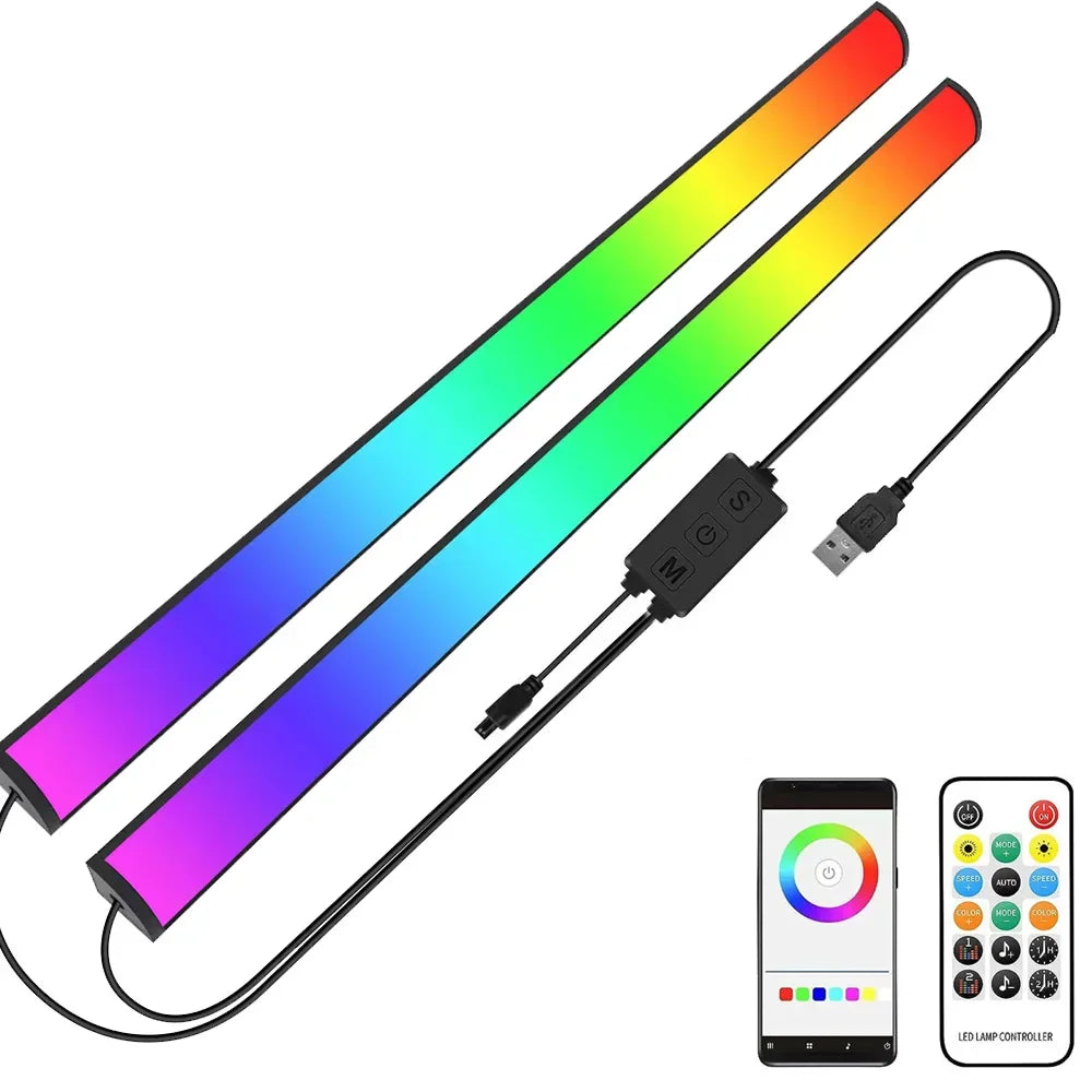 30cm RGBIC LED Light Bar Bluetooth App Remote Gaming Ambient