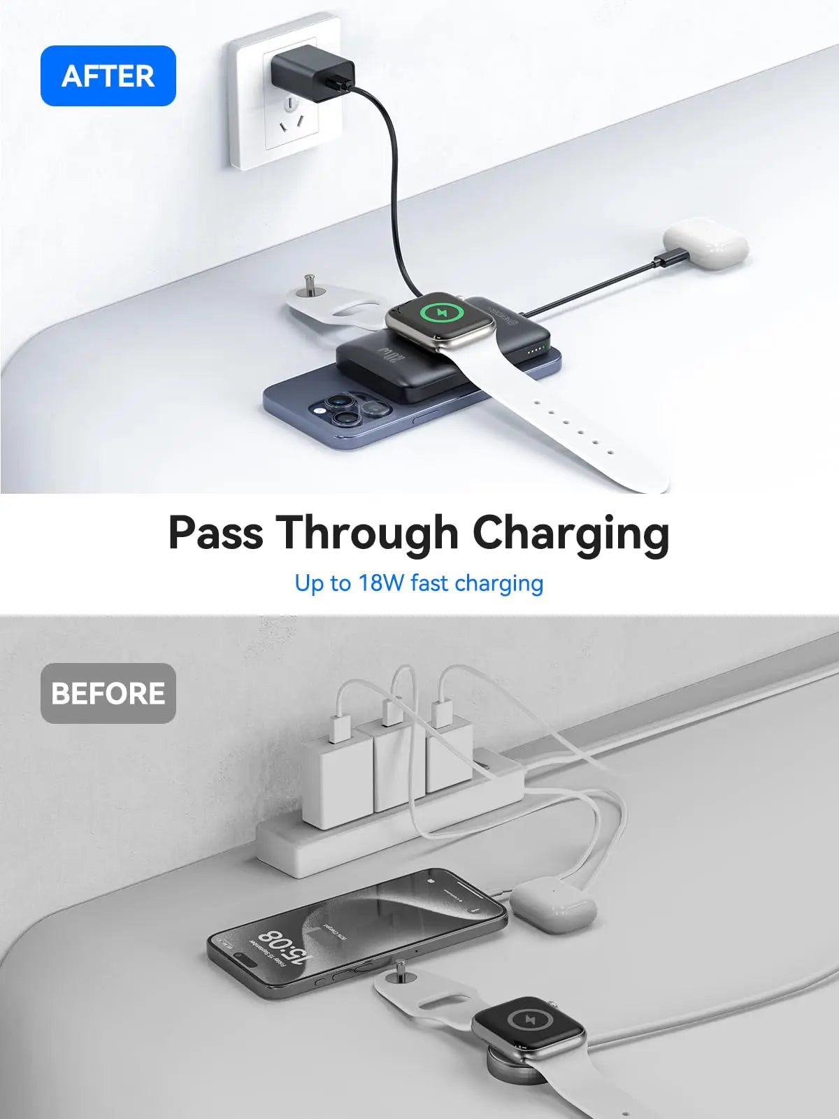 4-in-1 MagSafe Power Bank 10000mAh | iPhone + Apple Watch Charger