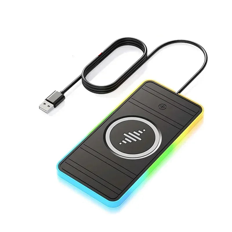 30W Magnetic Car Wireless Charger Pad with RGB Light