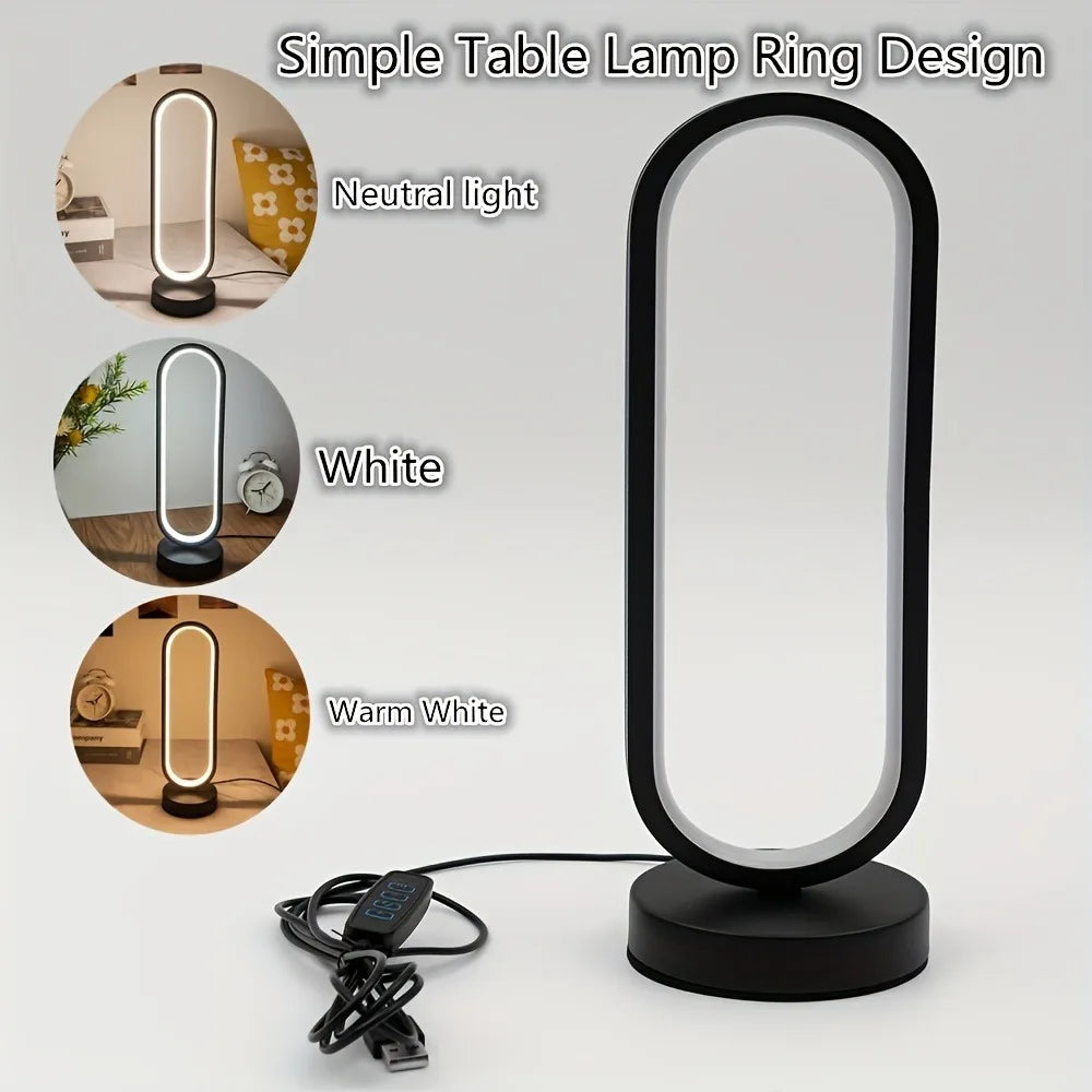 USB LED Night Light 10 Brightness 3 Lighting Circular Desk