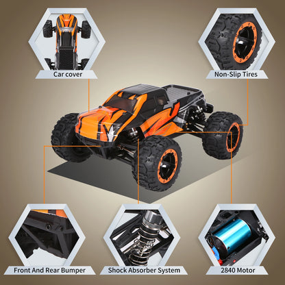 16889A-Pro 1/16 4WD RC Truck – 45KM/H, Brushless Motor, Waterproof