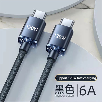 120W Braided USB-C Fast Charging Cable