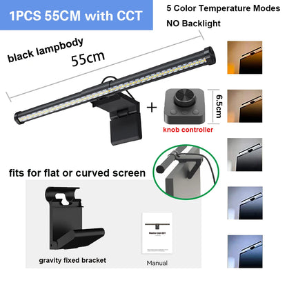 LED Monitor Light Remote Control Stepless Dimmable