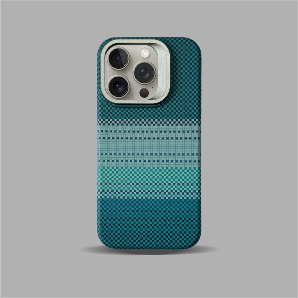 Carbon Fibre MagSafe iPhone Case Metal Lens Holder
