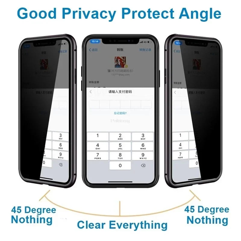 Privacy Metal iPhone Case 360 Magnetic Anti-Spy