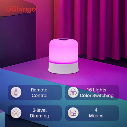 Touch Night Light RGB Rechargeable Remote Dimmable