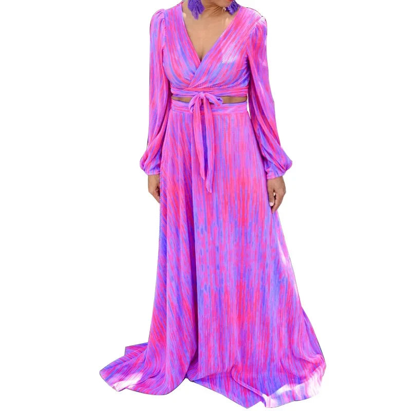 Aurora Tie-Dye Skirt Suit | Euro-American Autumn Style
