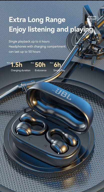 JBL M47 Bone Conduction Earbuds – 360° Surround, 24H Playback, Waterproof