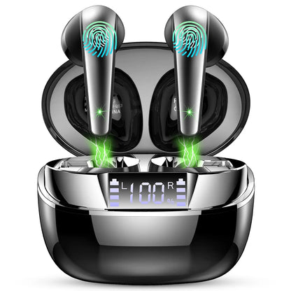 SoundSync Pro TWS Bluetooth 5.3 Earphones, 40H, ENC, LED