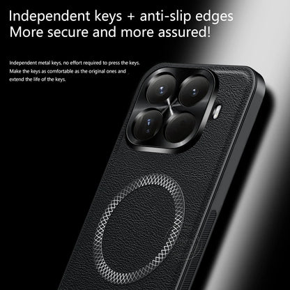 Premium Luxury Leather Xiaomi 15T Metal Ring Case