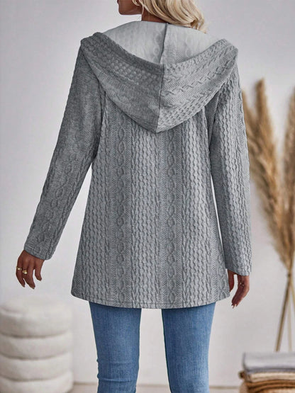 Aurora Zip Hoodie | Textured Casual Elegance