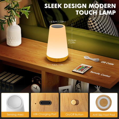 13 Colour RGB Night Light USB Rechargeable Remote Control