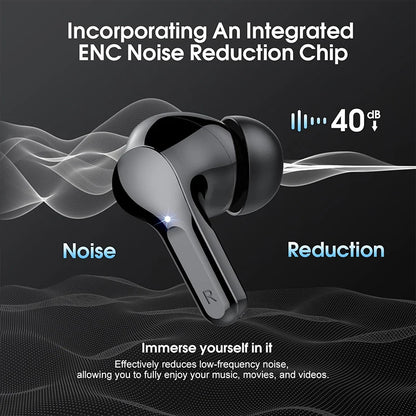 ProX TWS Bluetooth 5.4 Earphones, 60H ANC, IP7, LED
