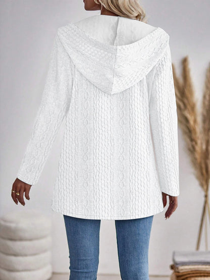 Aurora Zip Hoodie | Textured Casual Elegance