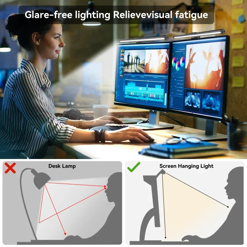 Monitor Light Bar 33-60cm RGB Eye Protection Timed Dimmable