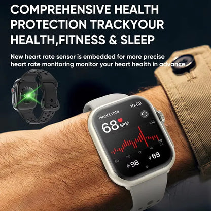 1.85" HD Smart Watch Ultra 2 | Bluetooth Call, IP68, Health Tracker