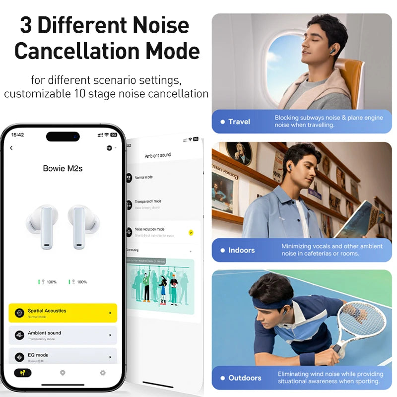 Baseus Bowie M2s Wireless Earbuds – 3D Spatial Audio, 30H Battery Life