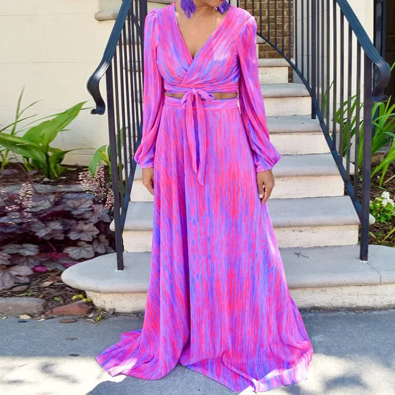 Aurora Tie-Dye Skirt Suit | Euro-American Autumn Style