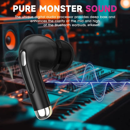 ENC Wireless Earbuds | Smart Touchscreen Case, Bluetooth 5.4