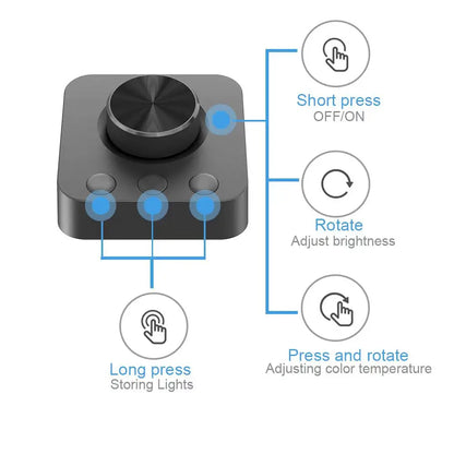 LED Monitor Light Remote Control Stepless Dimmable
