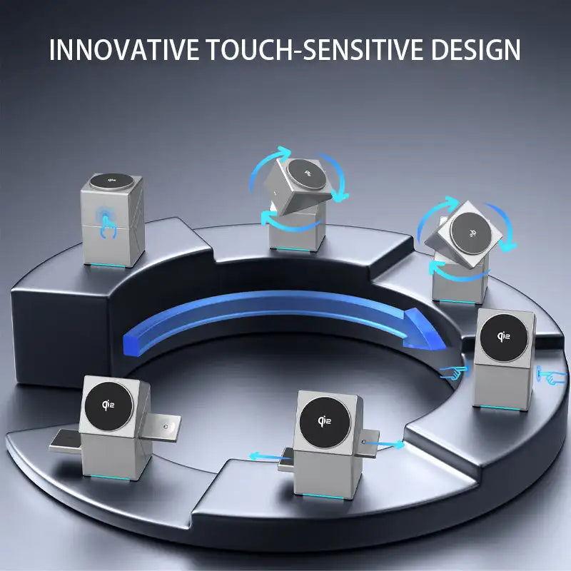 Qi2 3-in-1 Magnetic Wireless Charger for iPhone Apple Watch AirPods