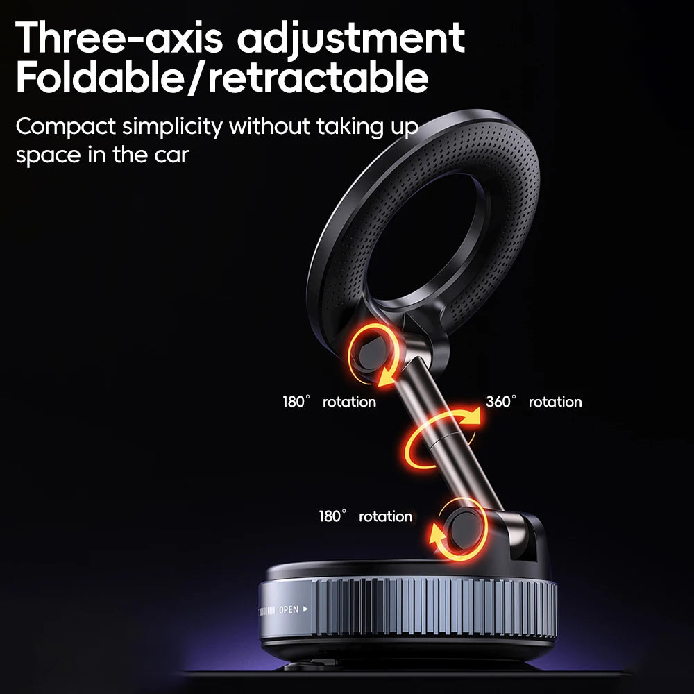 Magnetic Phone Holder with 360 Rotation & Suction Cup