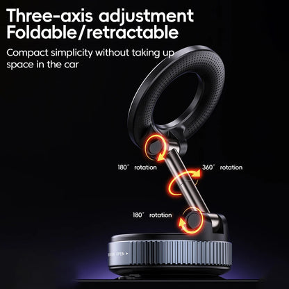 Magnetic Phone Holder with 360 Rotation & Suction Cup