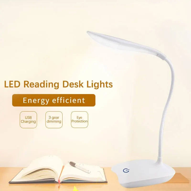 LED Desktop Lamp USB Rechargeable Eye Protection Night Light