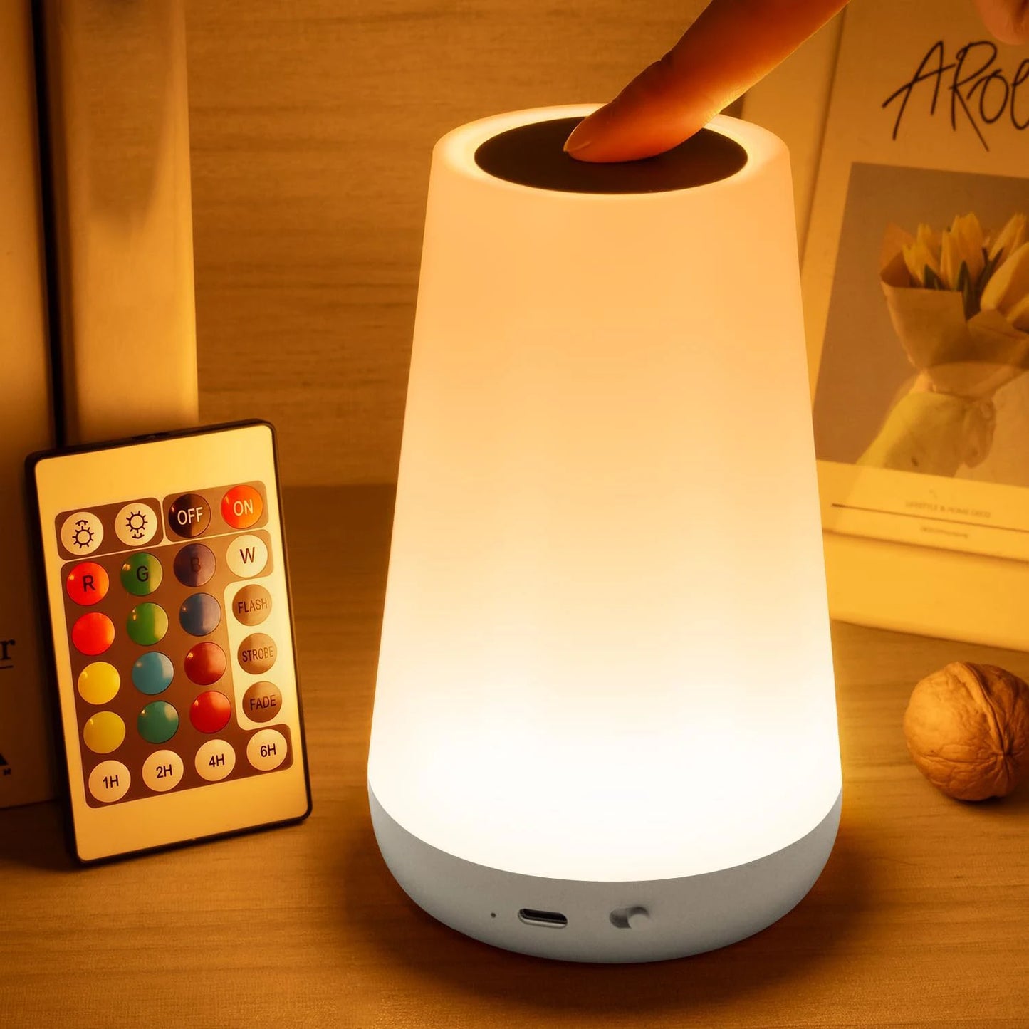 13 Colour RGB Night Light USB Rechargeable Remote Control