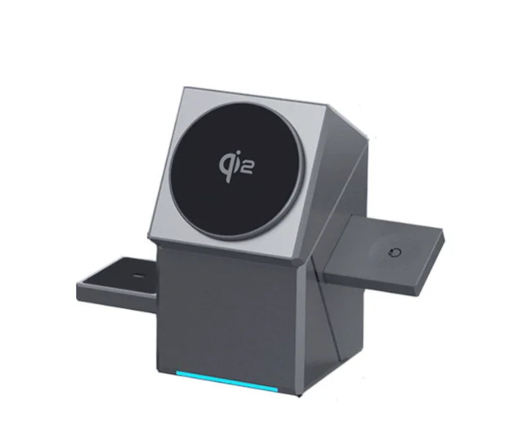 Qi2 3-in-1 Magnetic Wireless Charger for iPhone Apple Watch AirPods