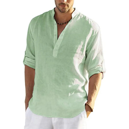 Men's Casual Cotton Linen Shirt 50kg/110kg