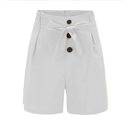 Aurora Y2K High Waist Shorts | Tie & Button Front