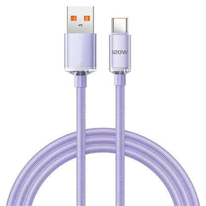 120W Braided USB-C Fast Charging Cable