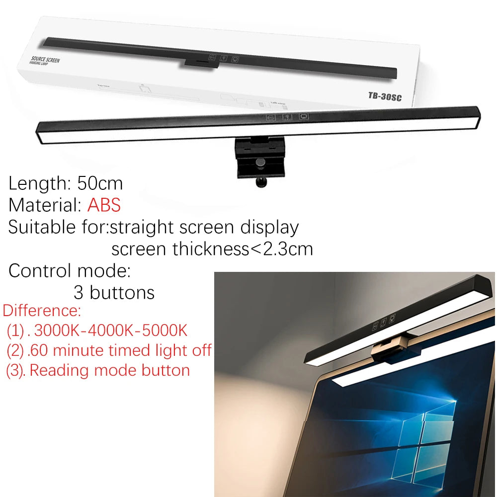LED Monitor Light Bar 18-60cm Dimmable RGB Screen Hanging