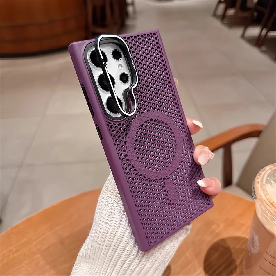 Luxury Breathable Mesh Samsung Galaxy MagSafe Case