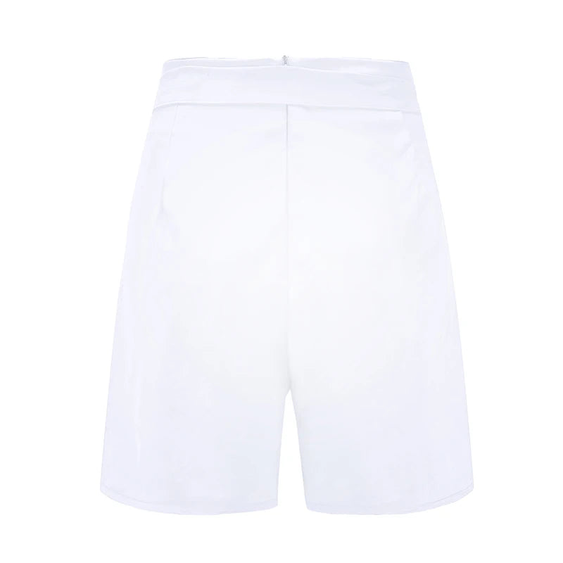 Aurora Y2K High Waist Shorts | Tie & Button Front