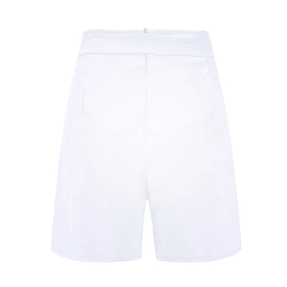 Aurora Y2K High Waist Shorts | Tie & Button Front