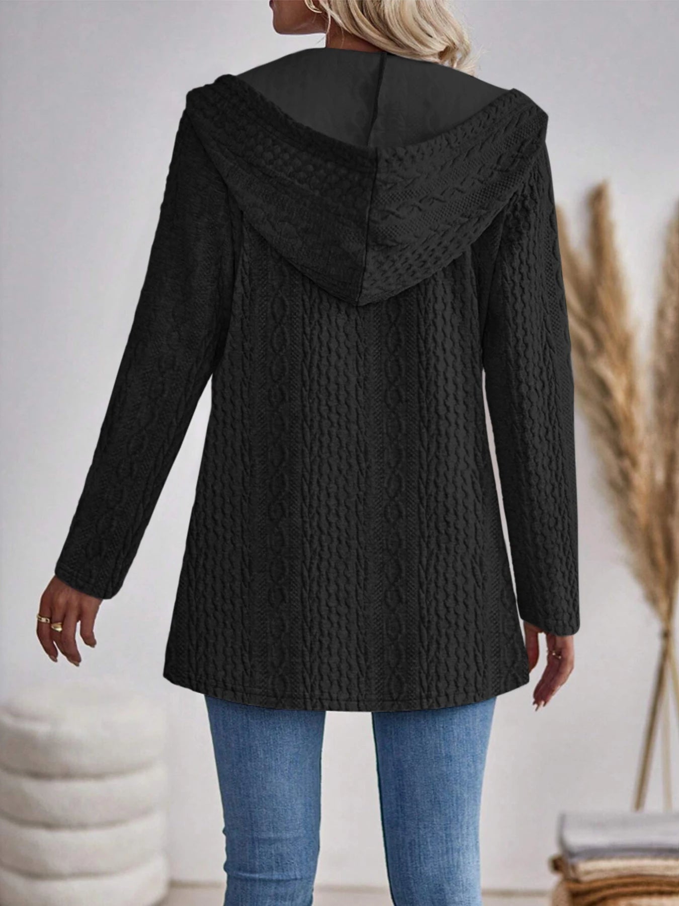 Aurora Zip Hoodie | Textured Casual Elegance