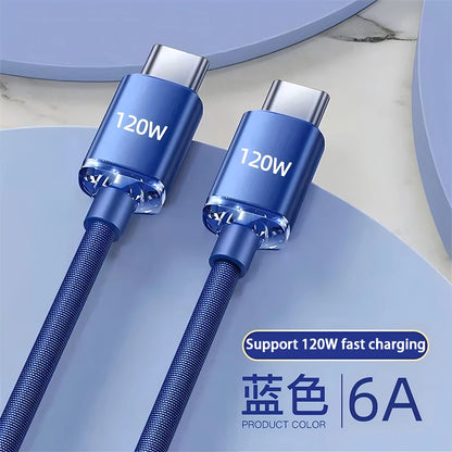 120W Braided USB-C Fast Charging Cable