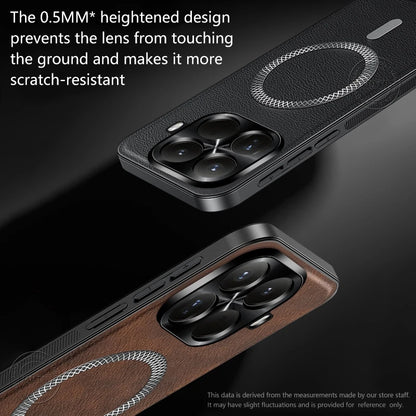 Premium Luxury Leather Xiaomi 15T Metal Ring Case