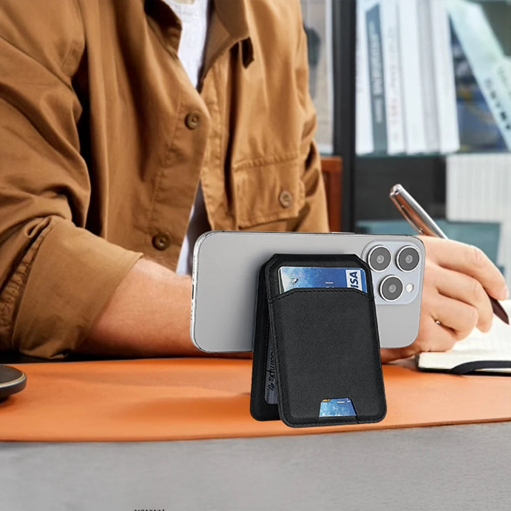 MagSafe Leather Card Wallet | Magnetic iPhone Holder