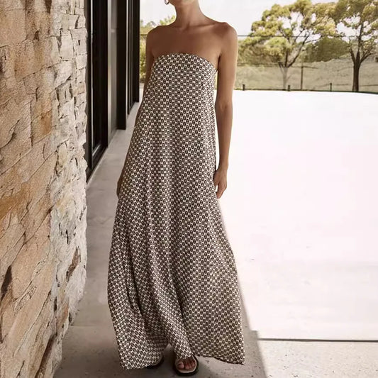 Aurora One-Shoulder Maxi Dress | Printed Summer Gown