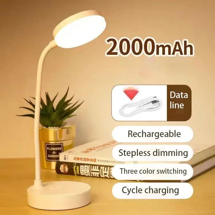 USB LED Desk Lamp 3 Colour Stepless Dimming Eye Protection