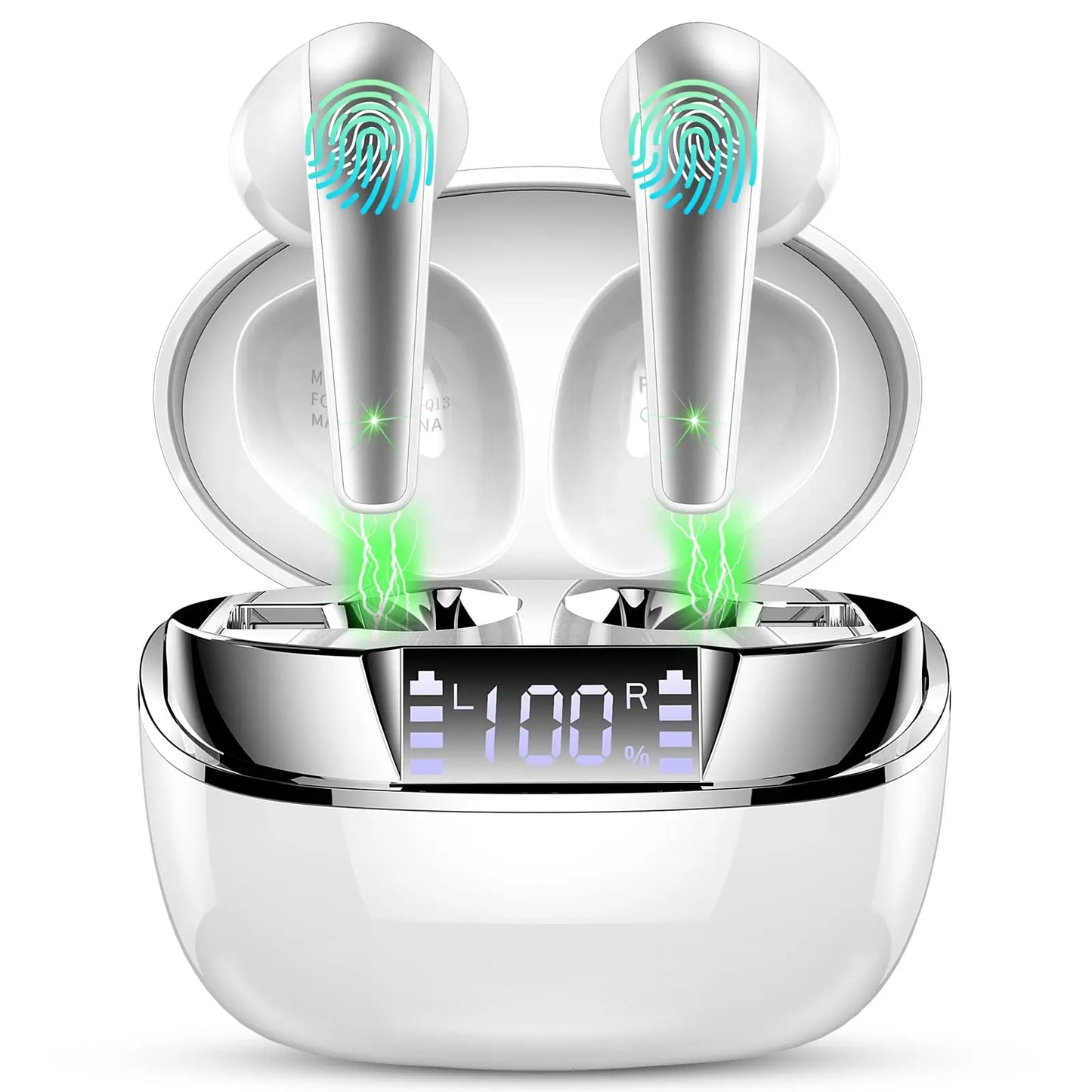 SoundSync Pro TWS Bluetooth 5.3 Earphones, 40H, ENC, LED