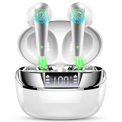 SoundSync Pro TWS Bluetooth 5.3 Earphones, 40H, ENC, LED
